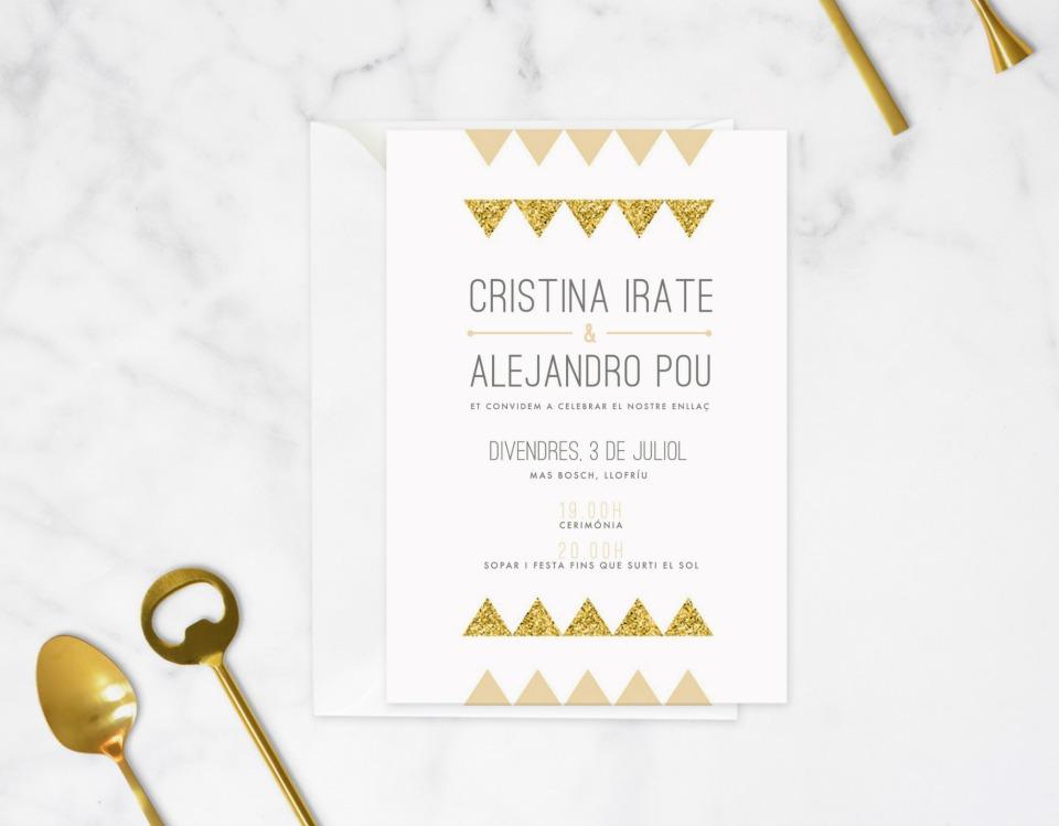 Invitaciones de boda personalizables de Once Upon a Cake