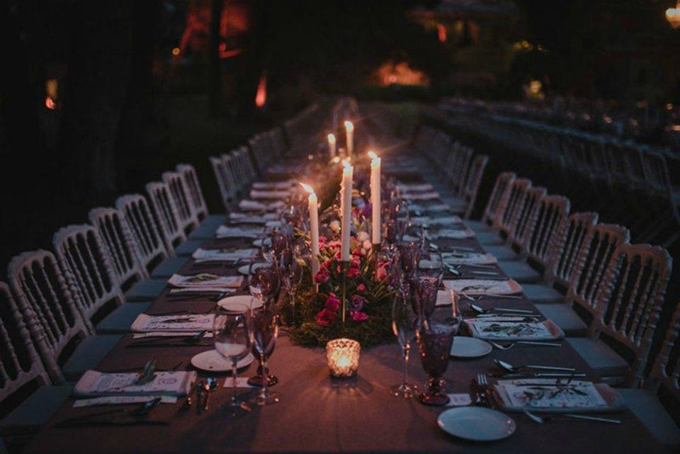 Mesas imperiales para la decoración de bodas