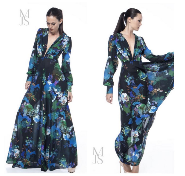 Vestido esmpañado del catálogo María José Suárez