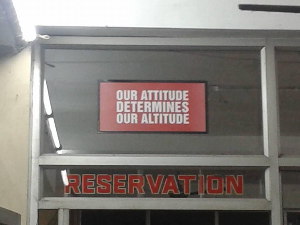 Nuestra actitud determina nuestra altitud