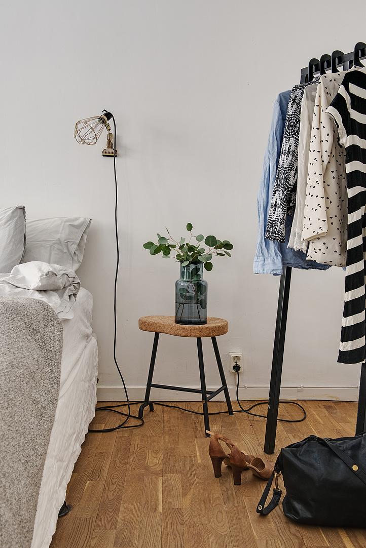 decoracion nordica y etnica - dormitorio principal detalle perchero