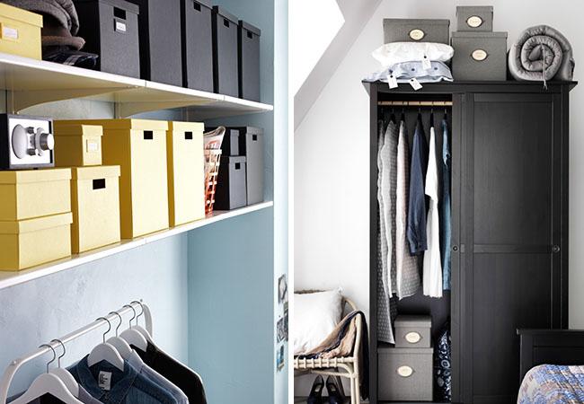 cajas para ordenar dormitorio ikea