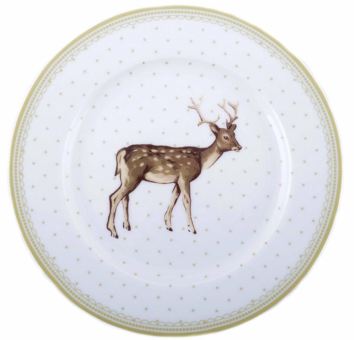 Plato De Cerámica Ciervo Topos Creative Tops