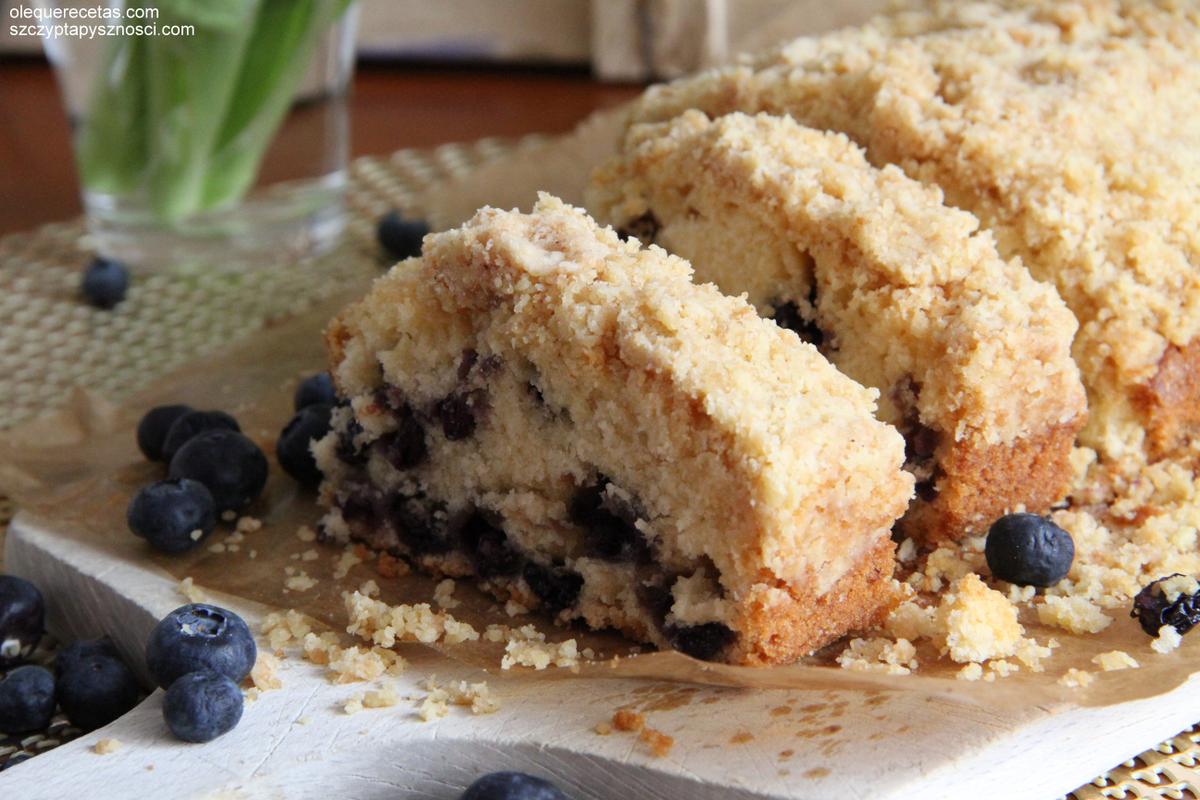 pastel con arandanos