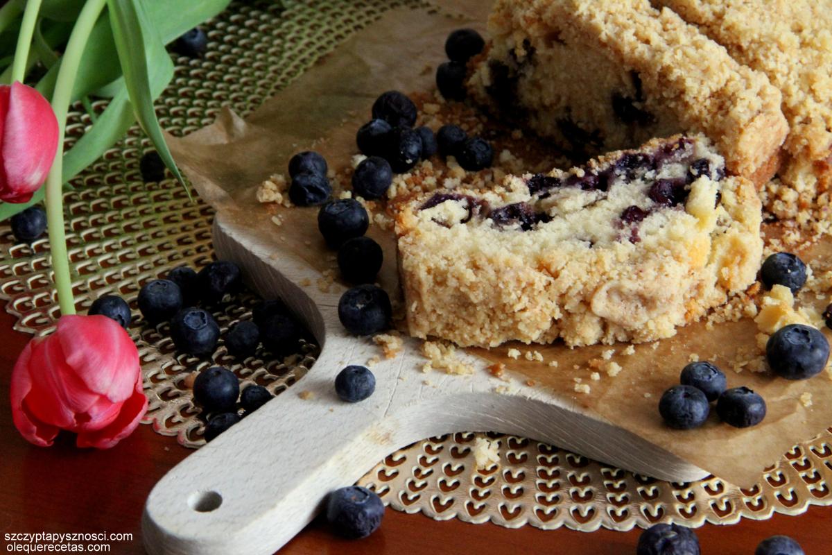 pastel con arandanos