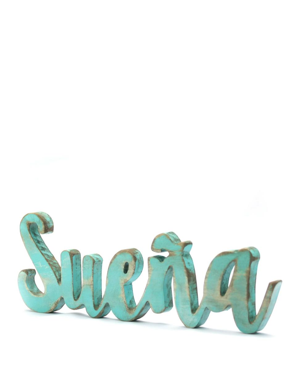 Frase en madera pintada y envejecida