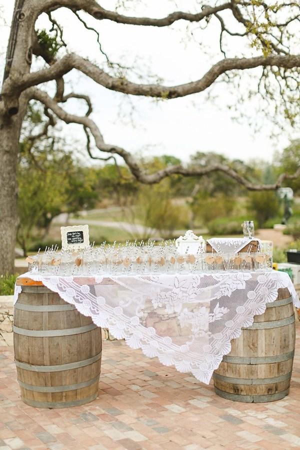 country-rustic-outdoor-wedding-ideas-with-wine-barrel-stand-signature-drinks