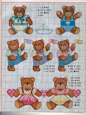 gráficos punto de cruz gratis de animales