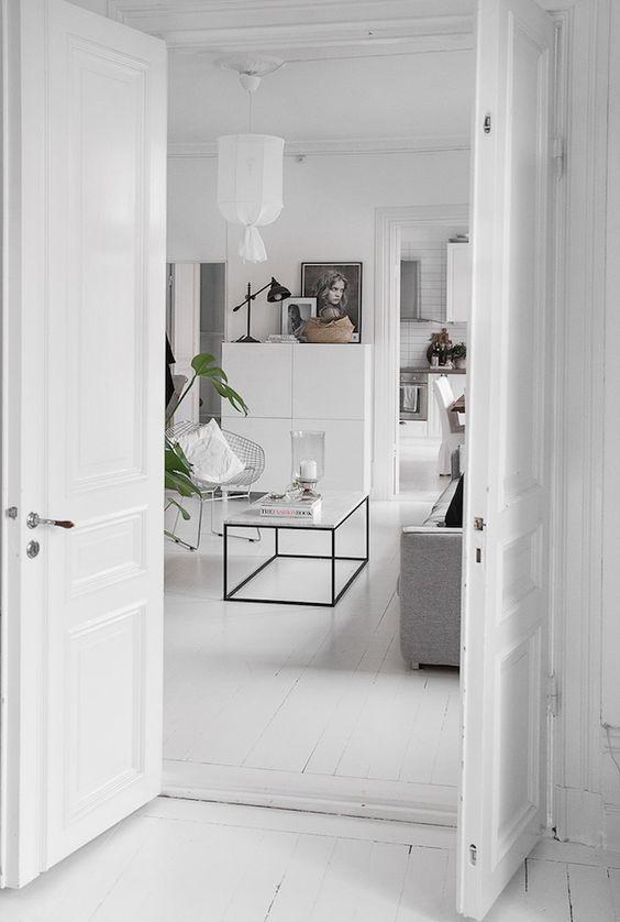 Mesa de Centro de Estilo Nórdico Rectangular