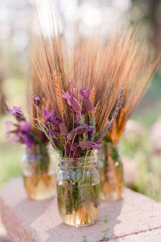 decoración de bodas rusticas trigo