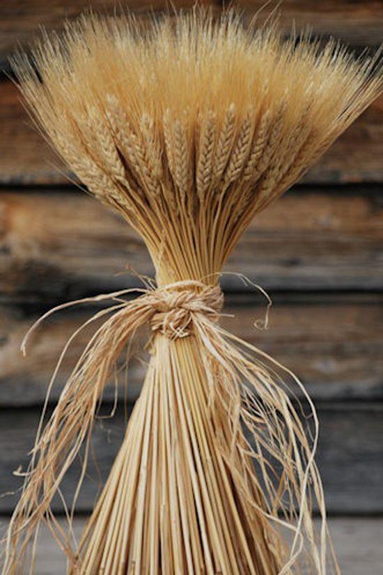 decoración de bodas rusticas ramo de trigo