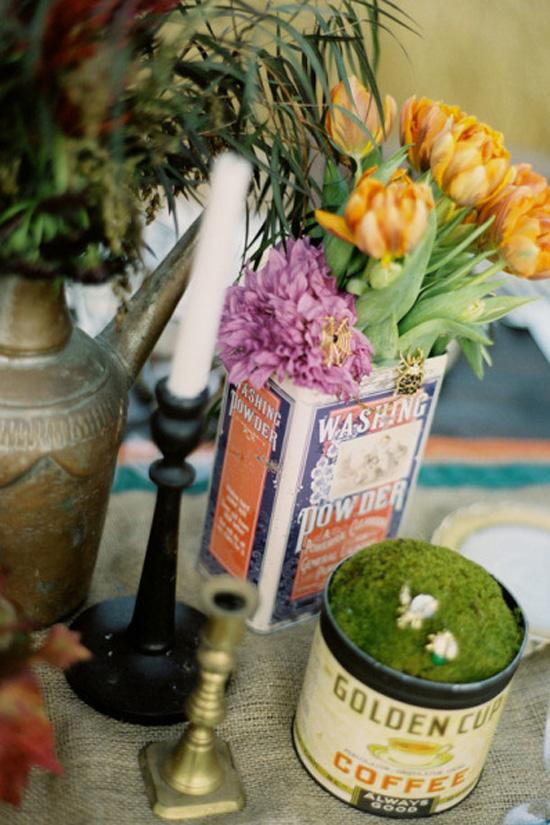 decoración de bodas rusticas cajas vintage