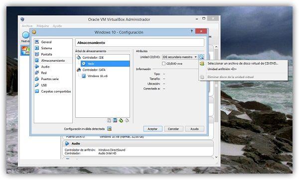 Máquina virtual para instalar Windows