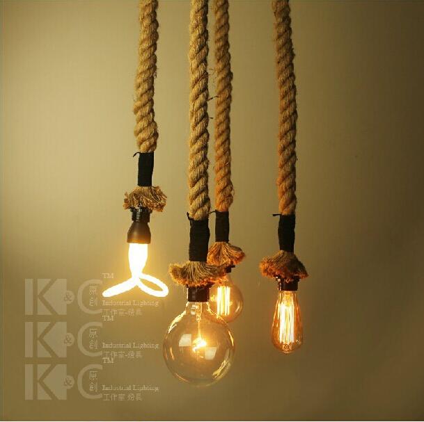 Free-shipping-Loft-industrial-lamp-hemp-rope-pendant-lights-Europe-Style-E27-Hand-Knitted-lamps-For