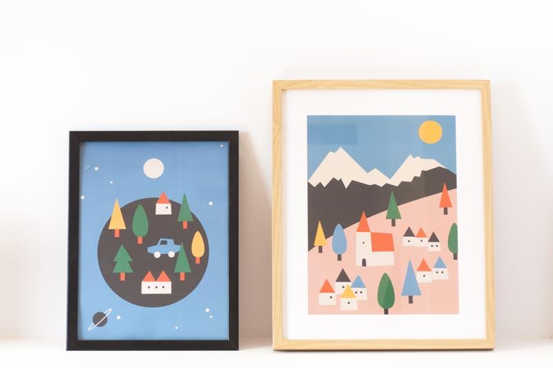 Decorar espacios con láminas.