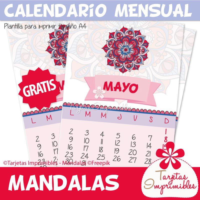 calendario mensual imprimible mes de mayo