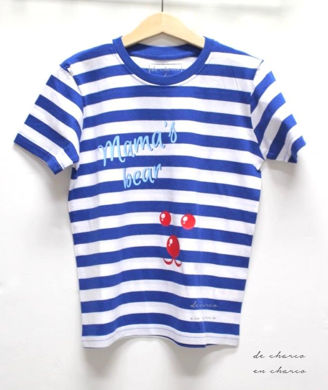 camiseta niño niña rayas mama's bear www.decharcoencharco.com