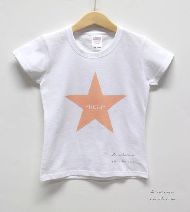camiseta niña it girl estrella www.decharcoencharco.com