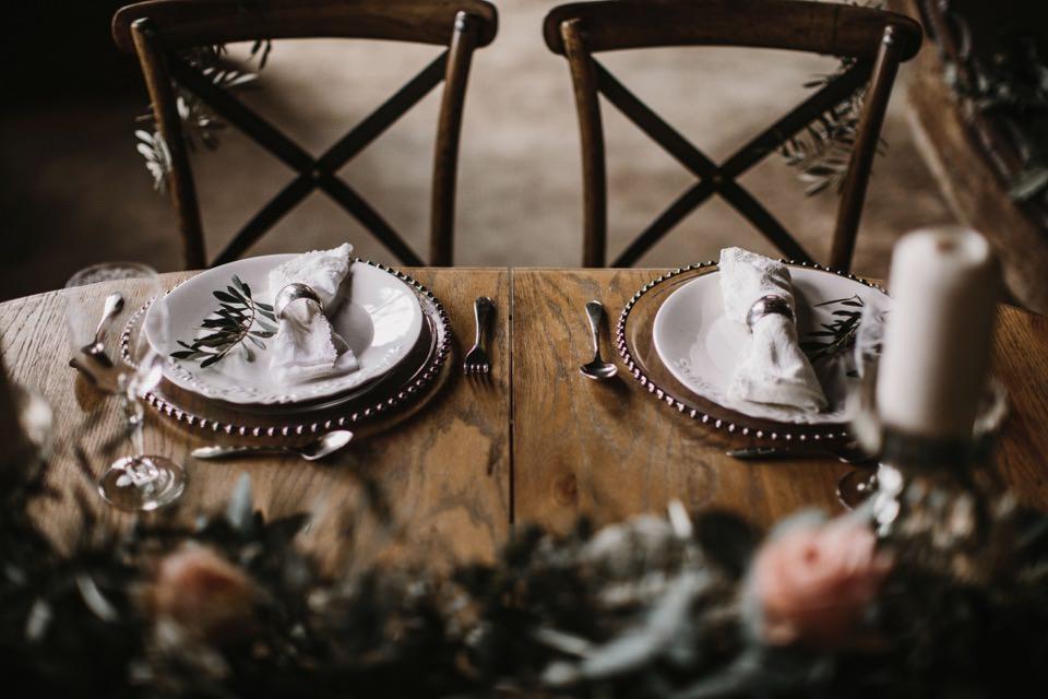 Decoración de boda industrial 