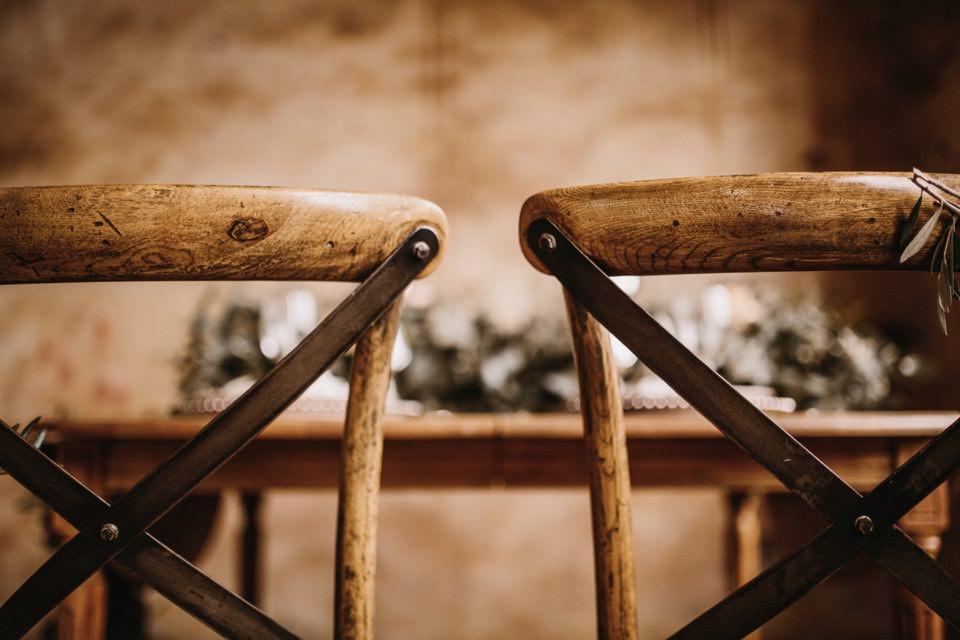 Decoración de boda industrial 