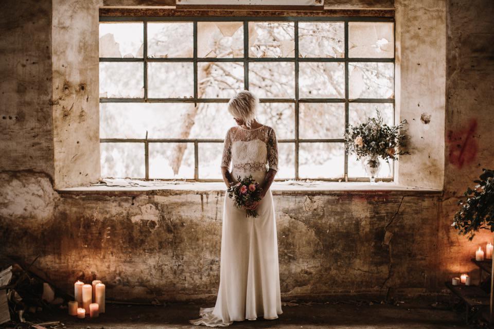 Decoración de boda industrial 