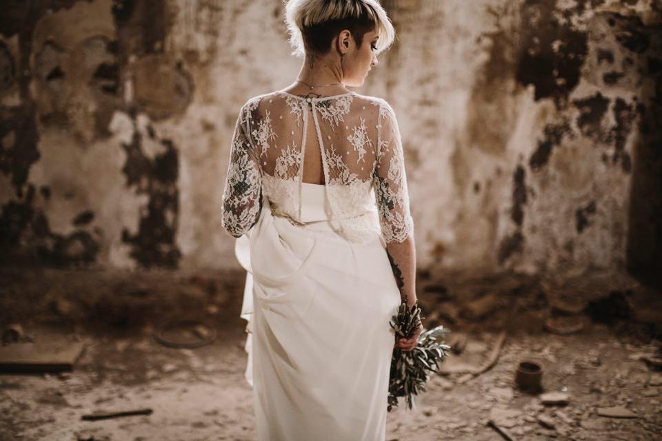 Decoración de boda industrial 