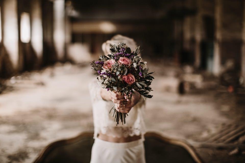 Decoración de boda industrial 