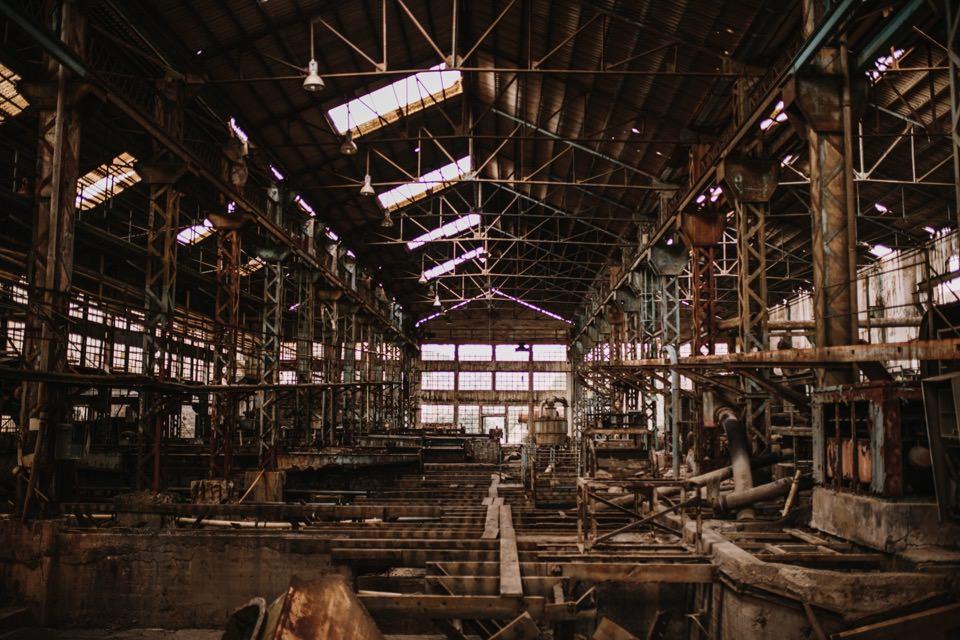 Decoración de boda industrial 