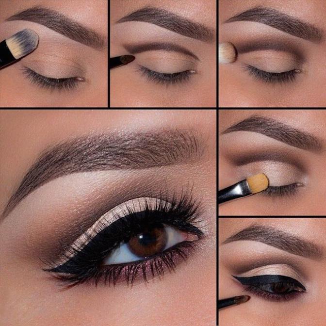 maquillaje ojos marrones