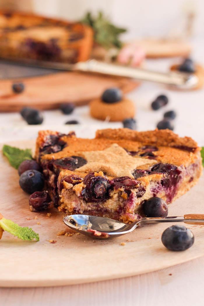 Tarta de arándanos para un desayuno de domingo