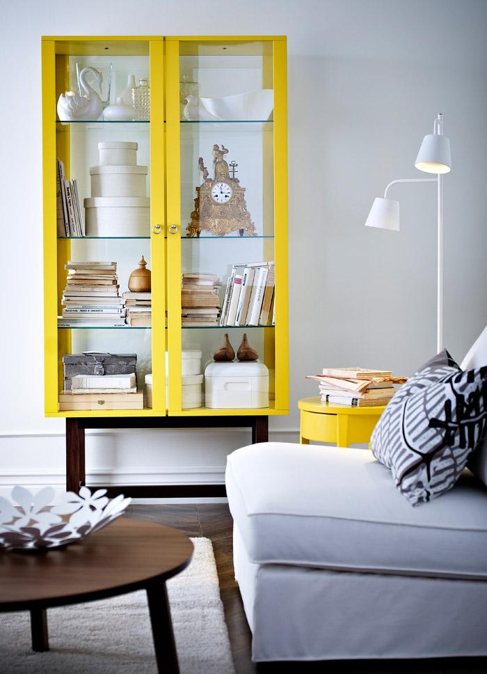 decoracion en amarillo ikea muebles