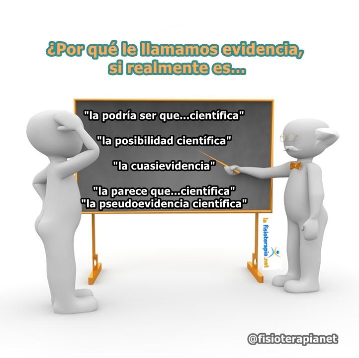 Evidencia es una palabra equivocada
