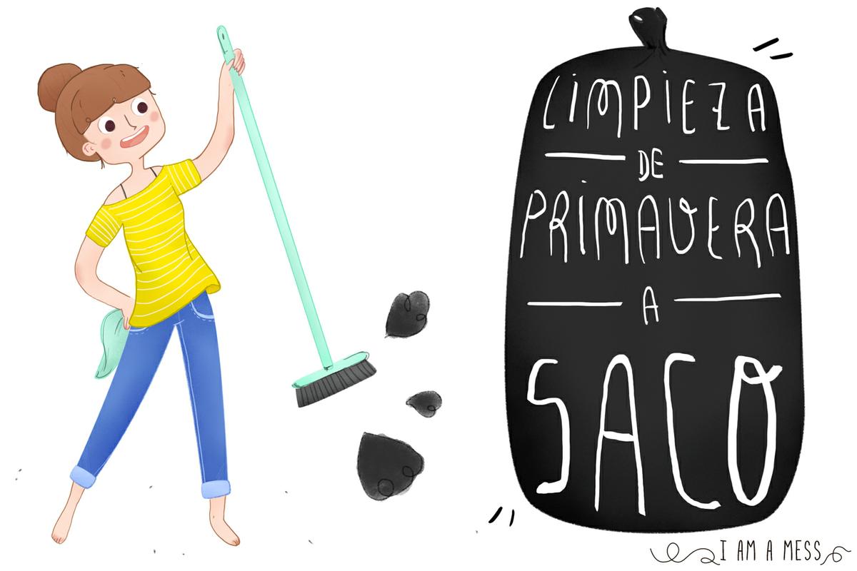 ilustración limpieza a saco