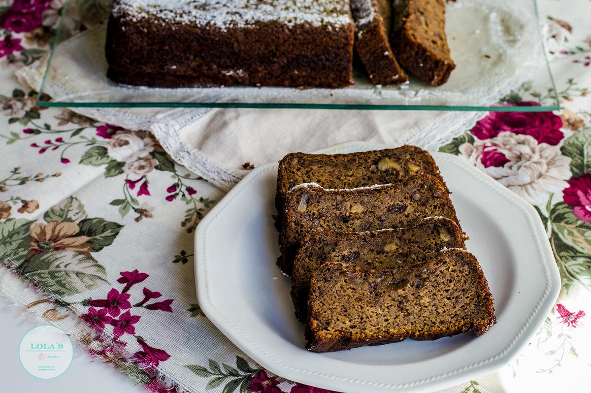 bizcocho de platano y nueces