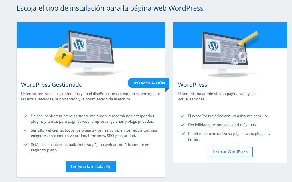 configurar WordPress 1and1