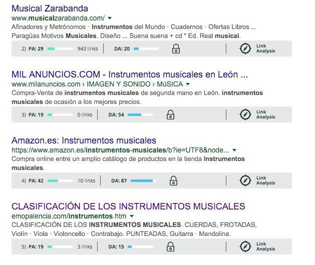 Serps instrumentos musicales