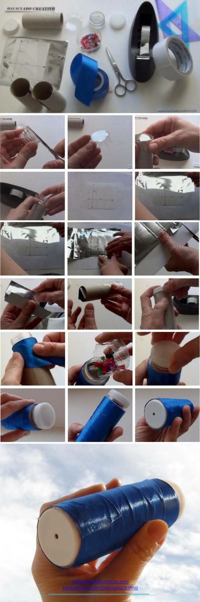 Paso a paso cómo hacer un caleidoscopio con material reciclado