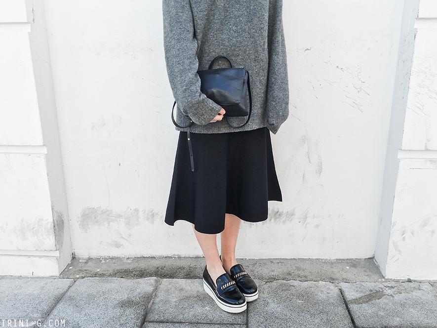 Trini |Balenciaga turtleneck Sandro skirt