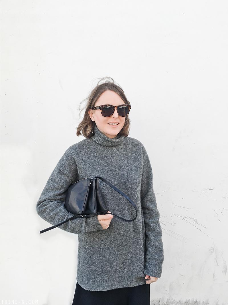 Trini |Balenciaga turtleneck Sandro skirt