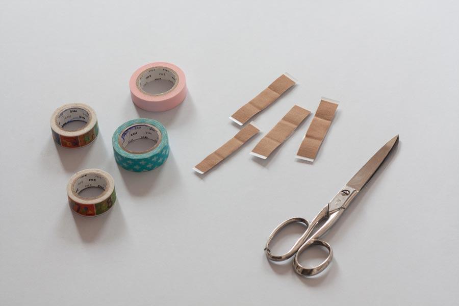 Como se hace: tiritas con washi tape.