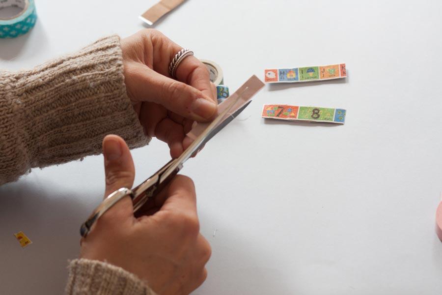 Como se hace: tiritas con washitape.