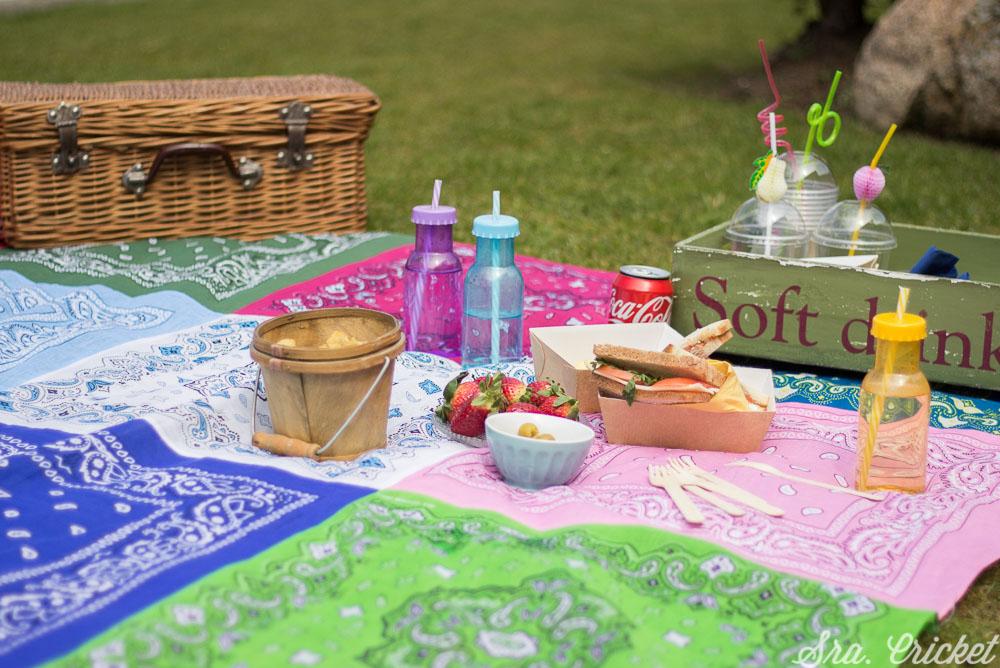 mantel hecho con pañuelos