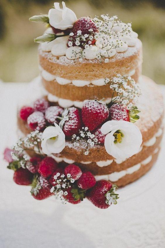 naked cake con fresas
