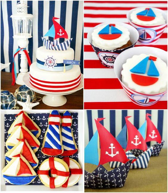 decoraciones de fiesta estilo marinero 