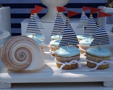 cupcakes estilo náutico