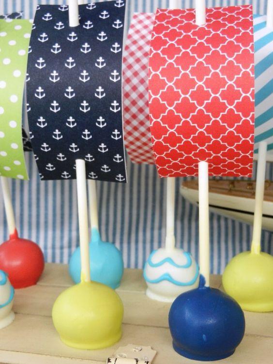 cake pops estilo marinero