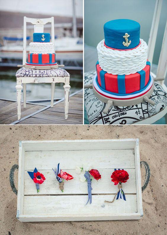 torta decorada tema marino