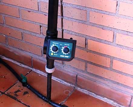 programador riego huerto urbano