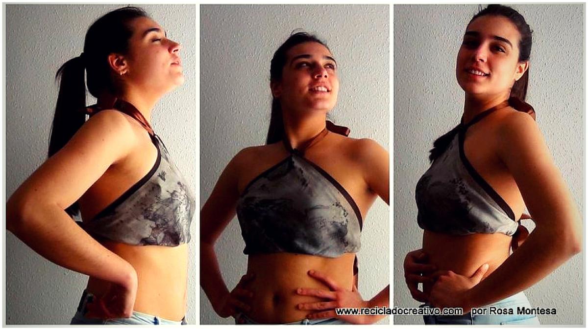 Blusa sin coser, con dos pañuelos. DIY