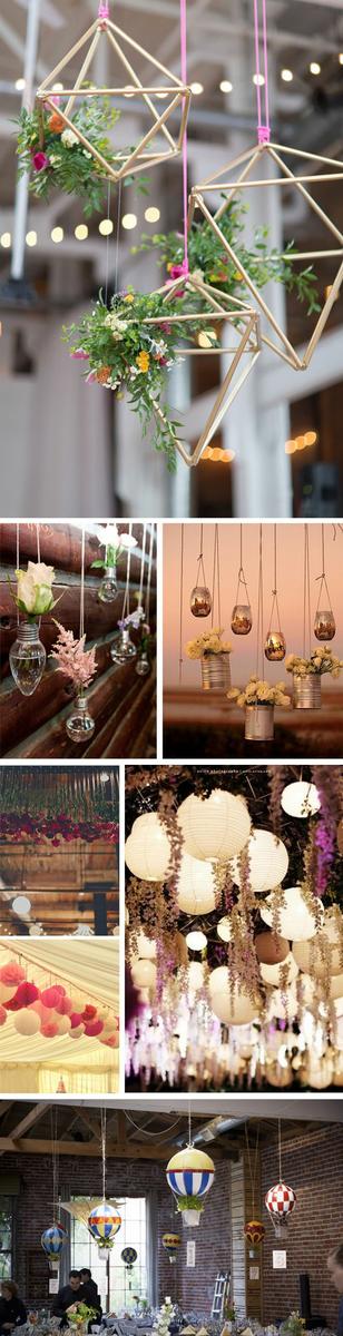 decoración floral aérea para bodas